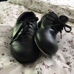 Black, lightly used Capezio Tap Shoes